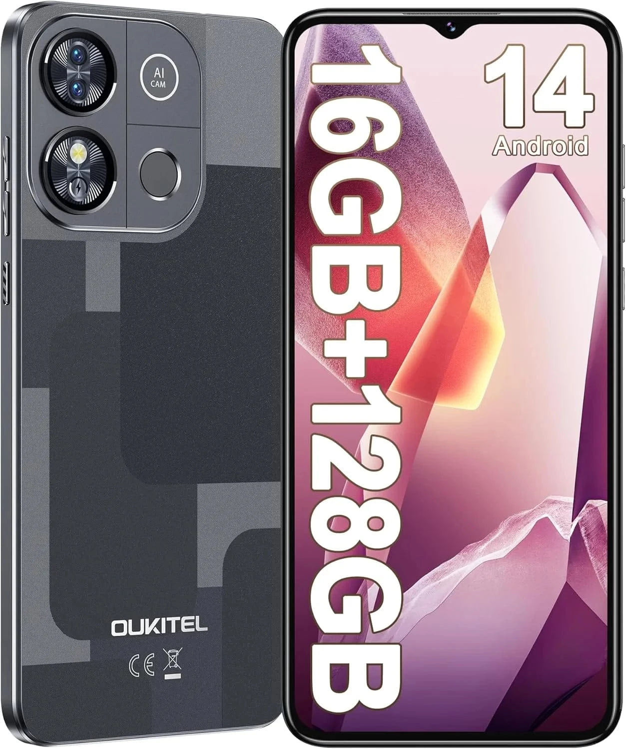Cadeau showroom smartphone black / france Smartphone 4G OUKITEL C57S Android 14 16 Go + 28 Go