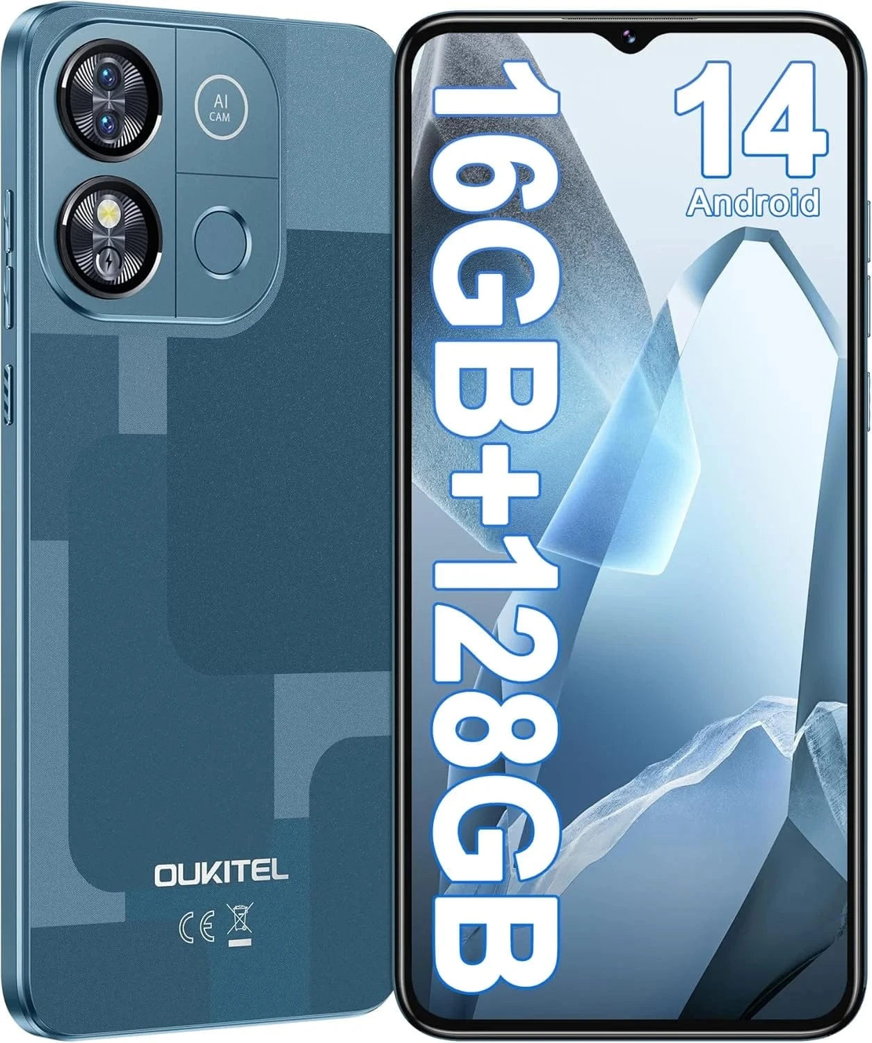 Cadeau showroom smartphone Blue / france Smartphone 4G OUKITEL C57S Android 14 16 Go + 28 Go