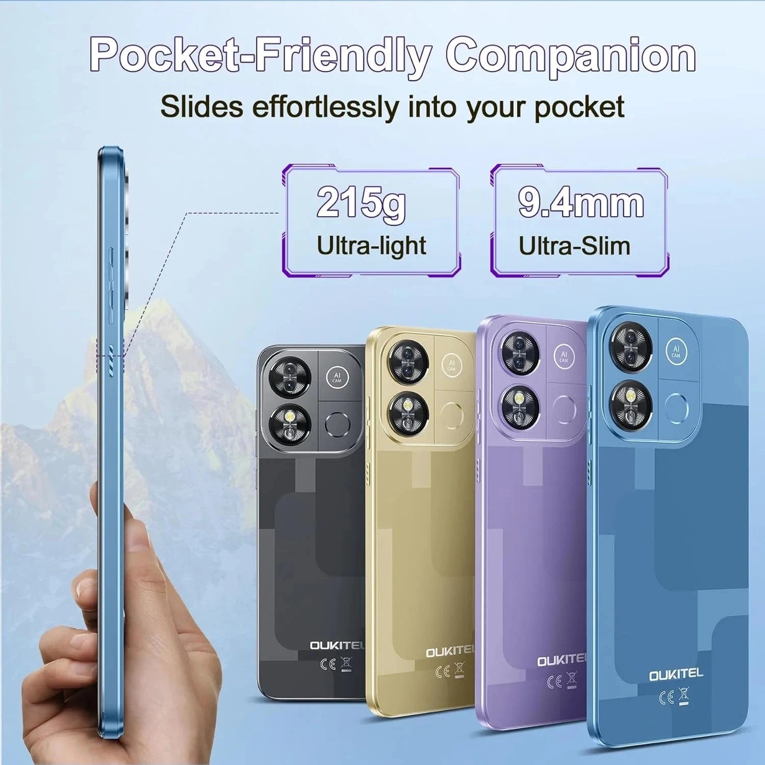 Cadeau showroom smartphone Smartphone 4G OUKITEL C57S Android 14 16 Go + 28 Go