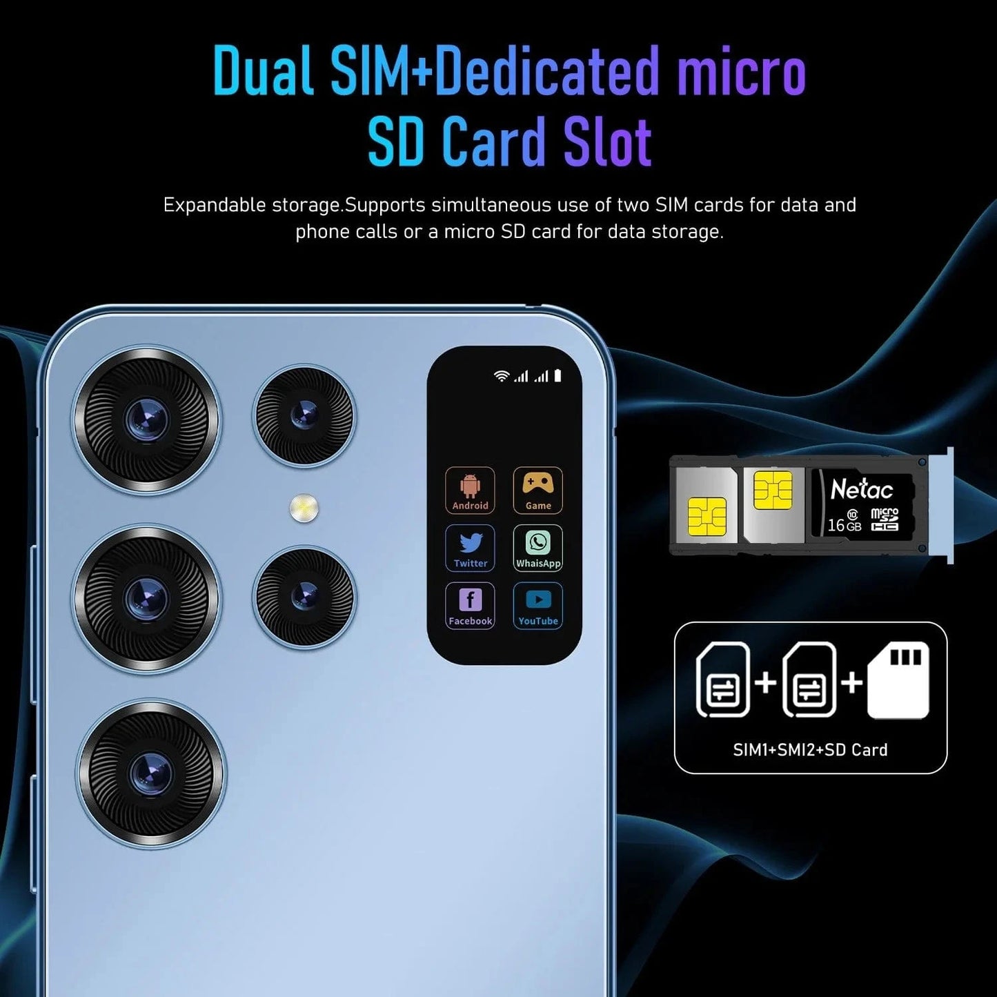 Cadeau showroom smartphone Ultra Smartphone, 7.0 inch, 16GB+1TB, Global Edition