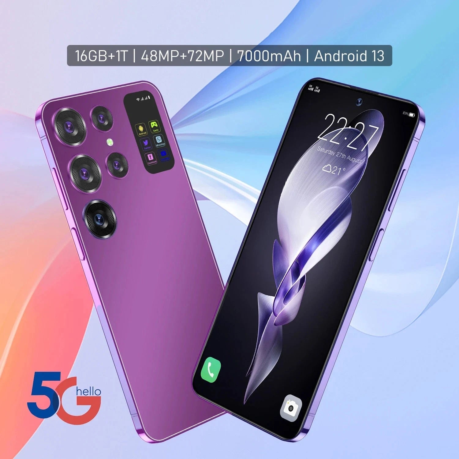 Cadeau showroom smartphone Ultra Smartphone, 7.0 inch, 16GB+512GB, Global Edition