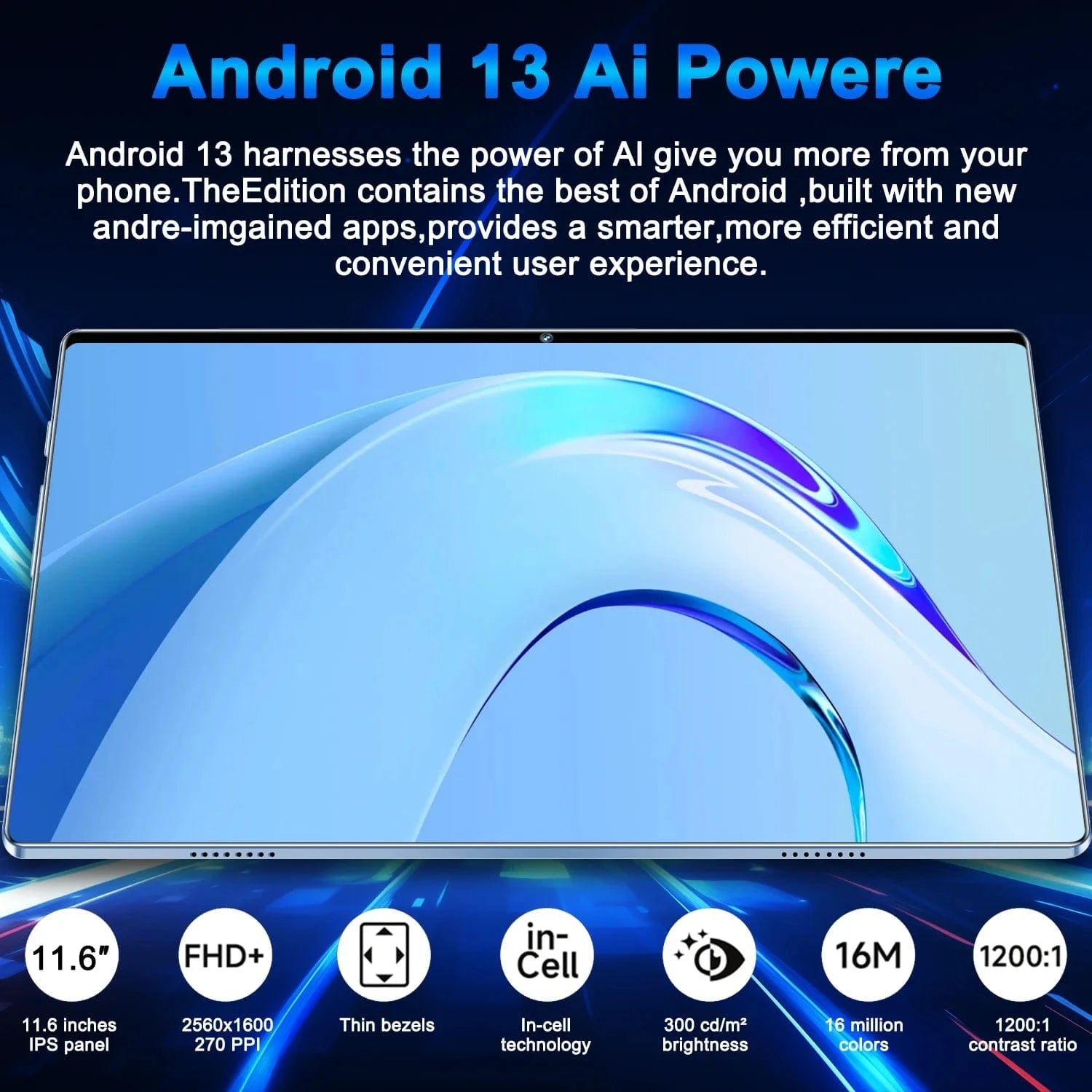 Cadeau showroom Tablette Tablette 5G 10,36 pouces, 12 Go de RAM 512 Go de ROM