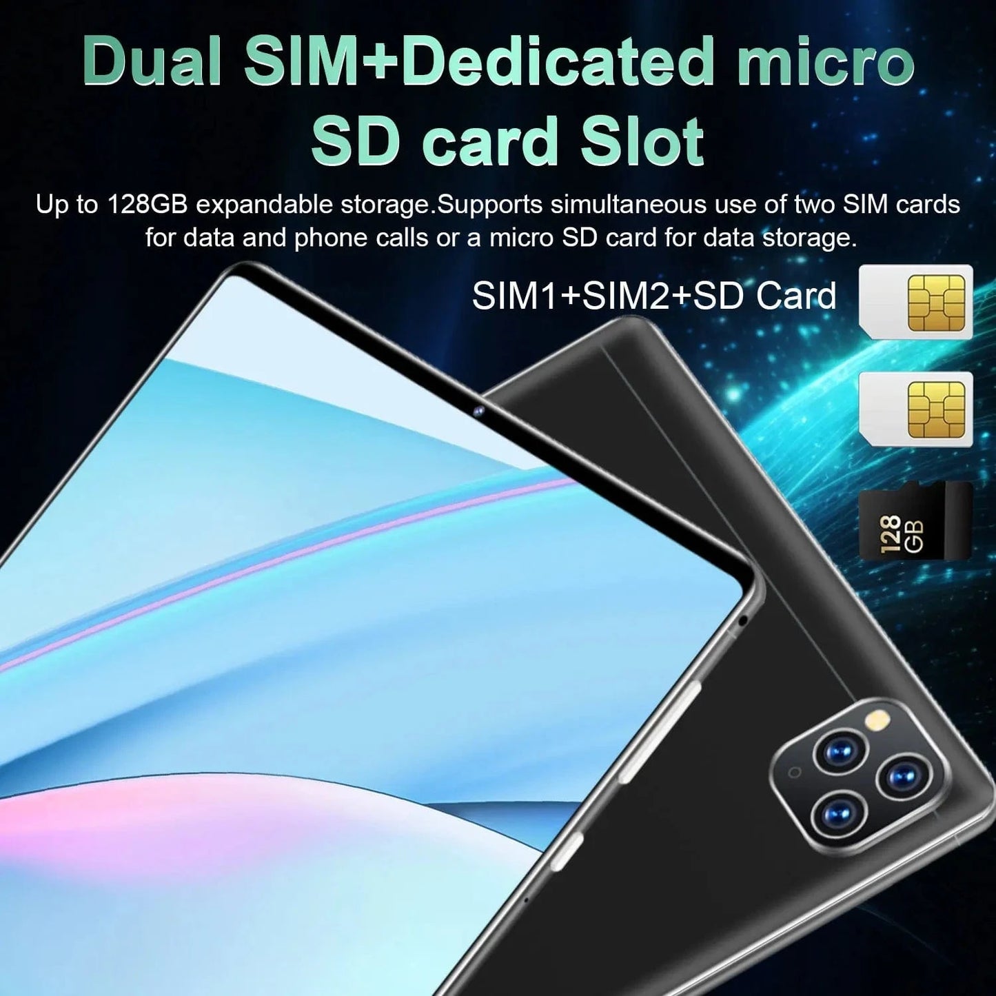 Cadeau showroom Tablette Tablette 5G Android 13.0  12 Go de RAM 256 Go de ROM