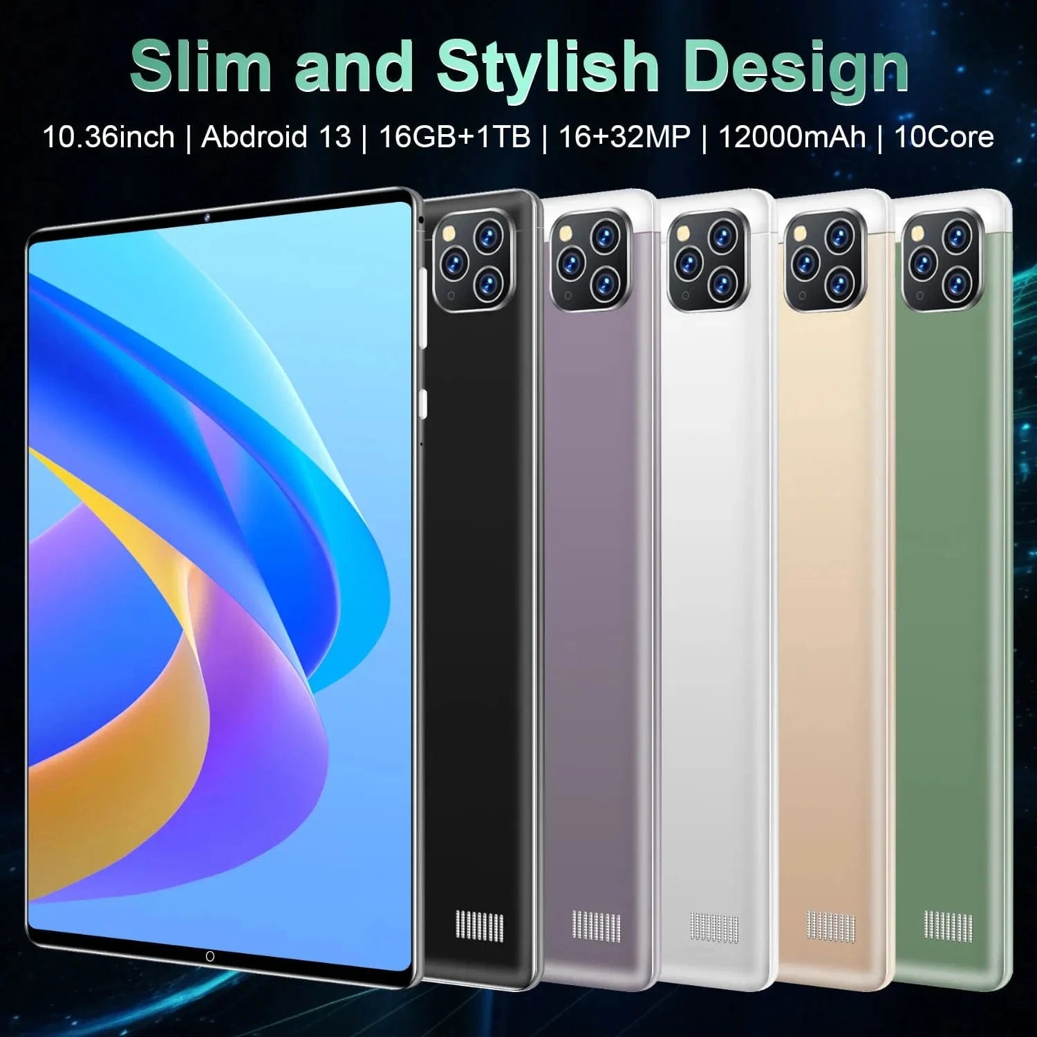 Cadeau showroom Tablette Tablette 5G Android 13.0  12 Go de RAM 256 Go de ROM