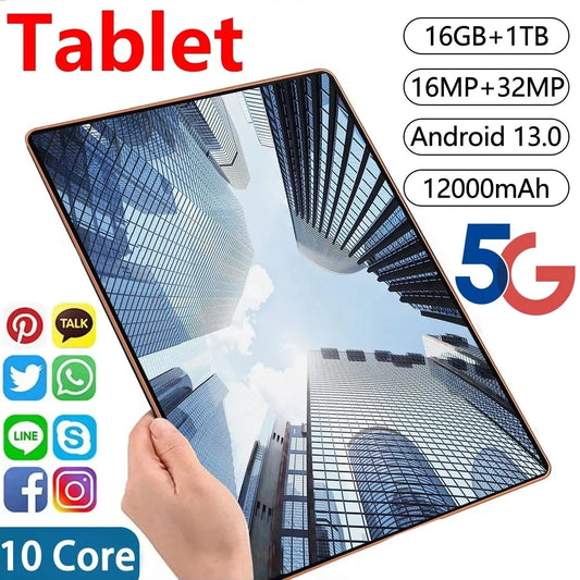 Cadeau showroom Tablette Tablette 5G Android 13.0  12 Go de RAM 256 Go de ROM