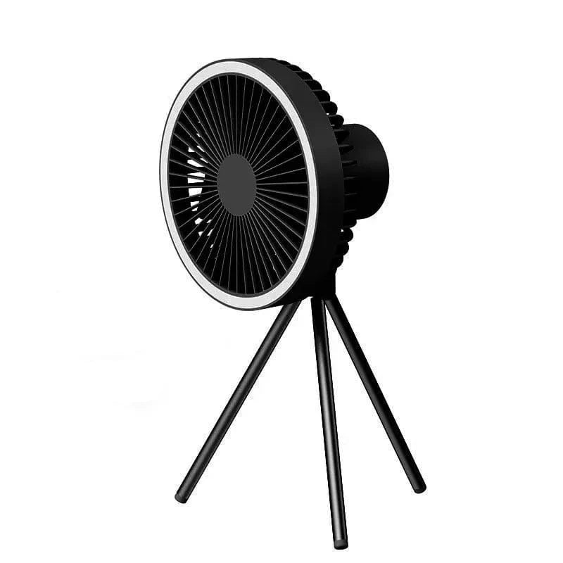 Cadeau showroom ventilateurs 10000mAh Noir Ventilateur portable 10 000 mAh, éclairage LED