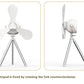 Cadeau showroom ventilateurs Blanc - batterie 7200mah Ventilateur de plafond portable rechargeable à LED