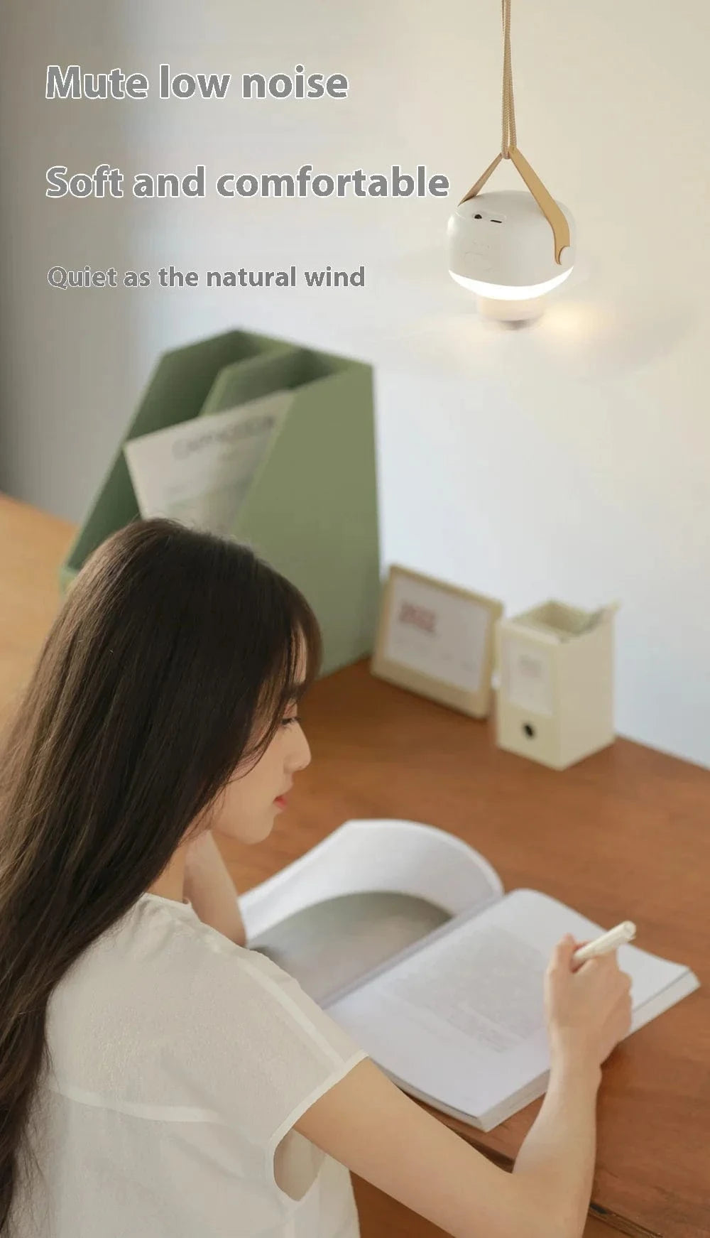 Cadeau showroom ventilateurs Blanc - batterie 7200mah Ventilateur de plafond portable rechargeable à LED