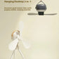 Cadeau showroom ventilateurs Blanc - batterie 7200mah Ventilateur de plafond portable rechargeable à LED