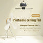 Cadeau showroom ventilateurs Blanc - batterie 7200mah Ventilateur de plafond portable rechargeable à LED