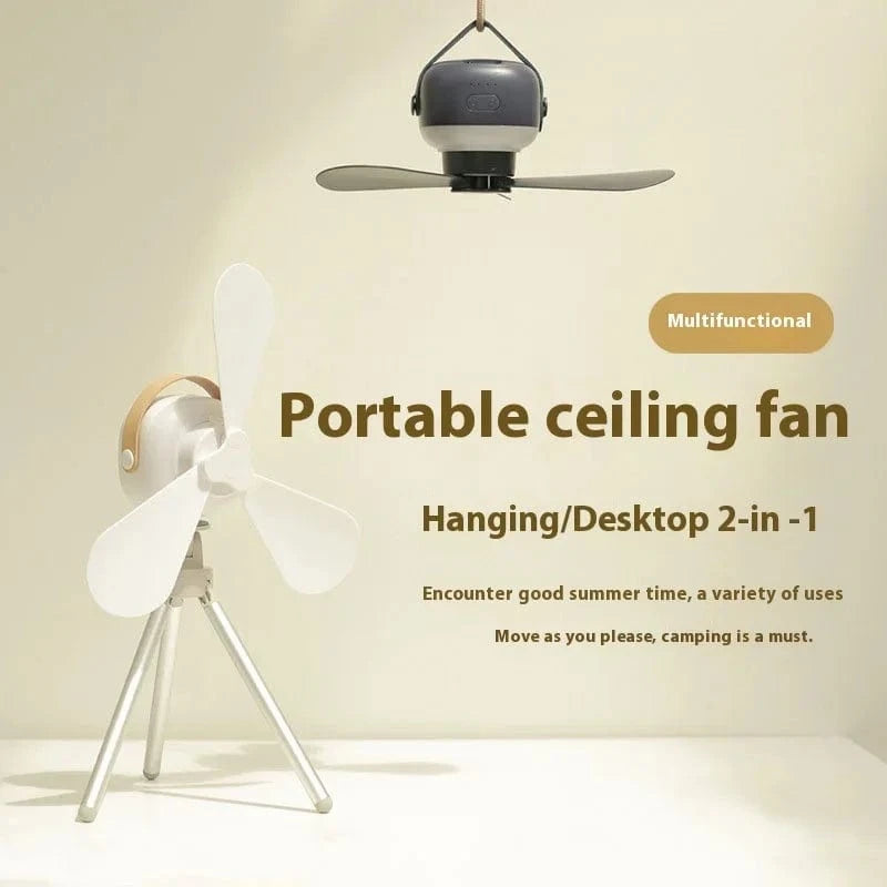Cadeau showroom ventilateurs Blanc - batterie 7200mah Ventilateur de plafond portable rechargeable à LED