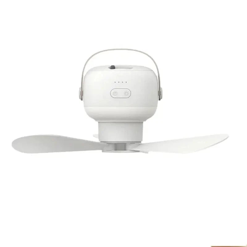 Cadeau showroom ventilateurs Blanc - batterie 7200mah Ventilateur de plafond portable rechargeable à LED