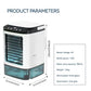 Cadeau showroom ventilateurs Blanc Mini refroidisseur d’air avec humidificateur – Silencieux et puissant