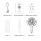 Cadeau showroom ventilateurs Blanc rechargeable Ventilateur à turbine sur pied