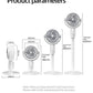 Cadeau showroom ventilateurs Blanc rechargeable Ventilateur à turbine sur pied
