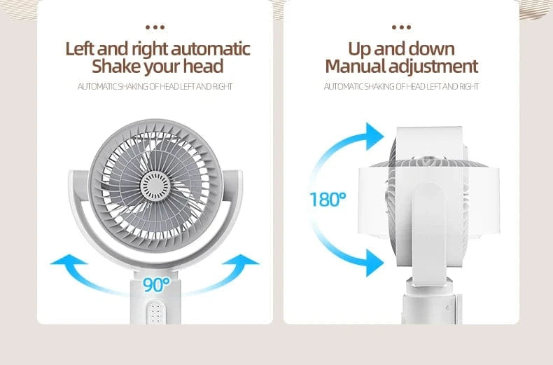 Cadeau showroom ventilateurs Blanc rechargeable Ventilateur à turbine sur pied