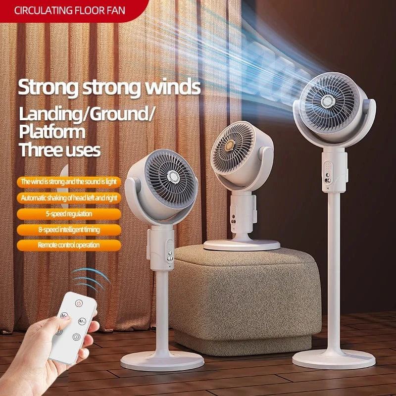 Cadeau showroom ventilateurs Blanc rechargeable Ventilateur à turbine sur pied