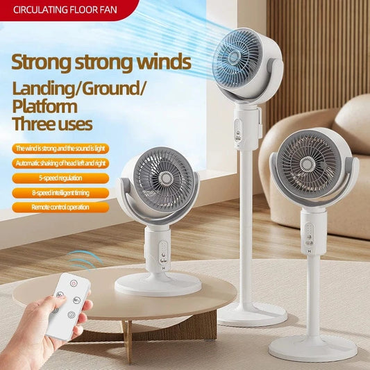Cadeau showroom ventilateurs Blanc rechargeable Ventilateur à turbine sur pied
