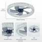 Cadeau showroom ventilateurs Blanc Ventilateur de plafond en cristal silencieux