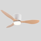Cadeau showroom ventilateurs Marron Ventilateur de plafond bas avec LED et télécommande 132 x 22 cm