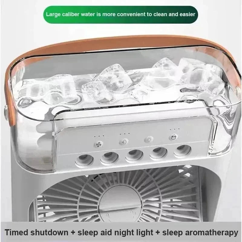 Cadeau showroom ventilateurs Mini refroidisseur d'air avec LED & humidificateur intégré