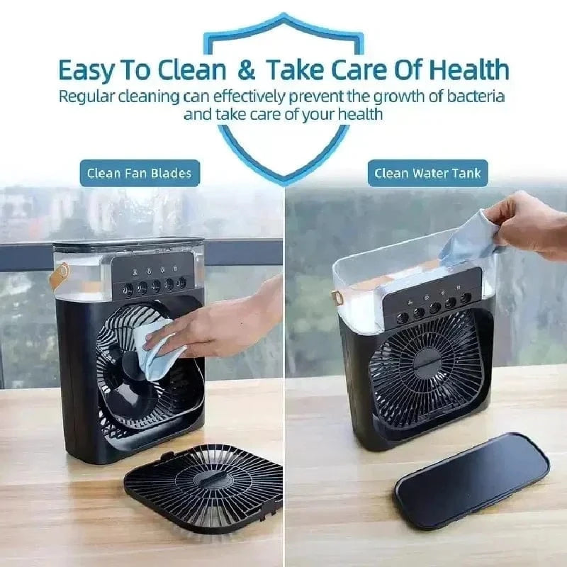 Cadeau showroom ventilateurs Mini refroidisseur d'air avec LED & humidificateur intégré
