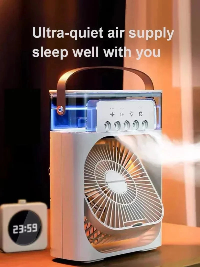 Cadeau showroom ventilateurs Mini refroidisseur d'air avec LED & humidificateur intégré