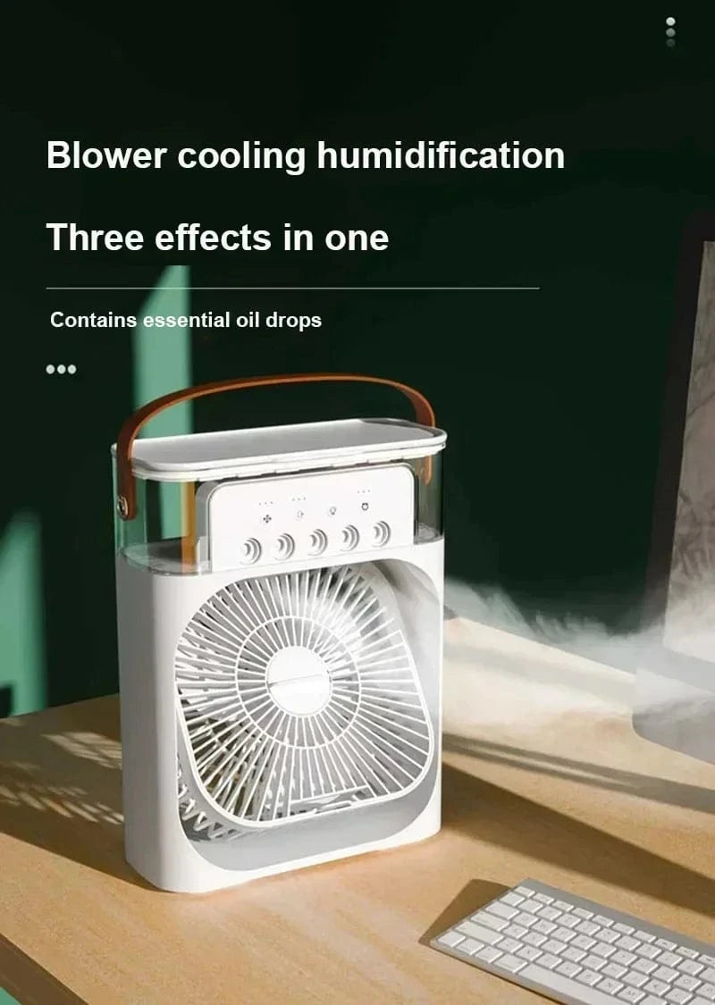 Cadeau showroom ventilateurs Mini refroidisseur d'air avec LED & humidificateur intégré