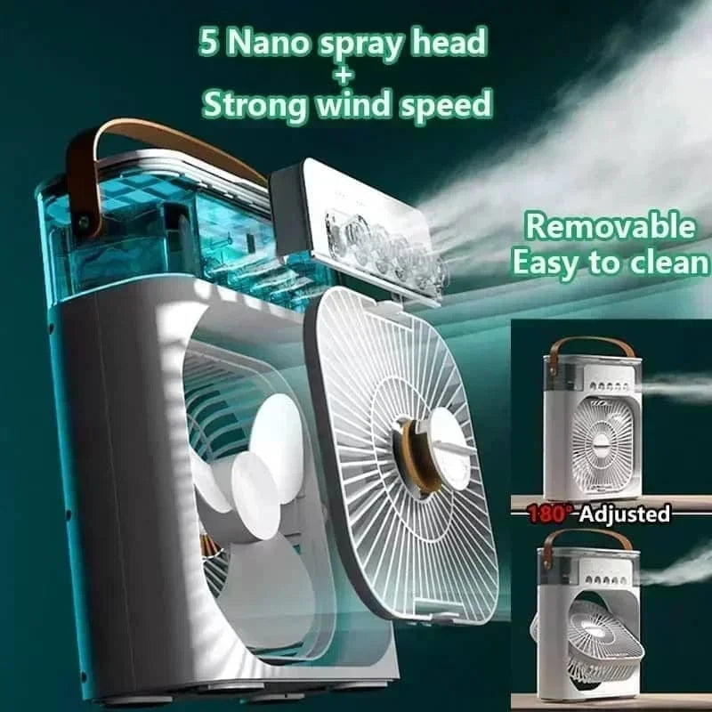 Cadeau showroom ventilateurs Mini refroidisseur d'air avec LED & humidificateur intégré