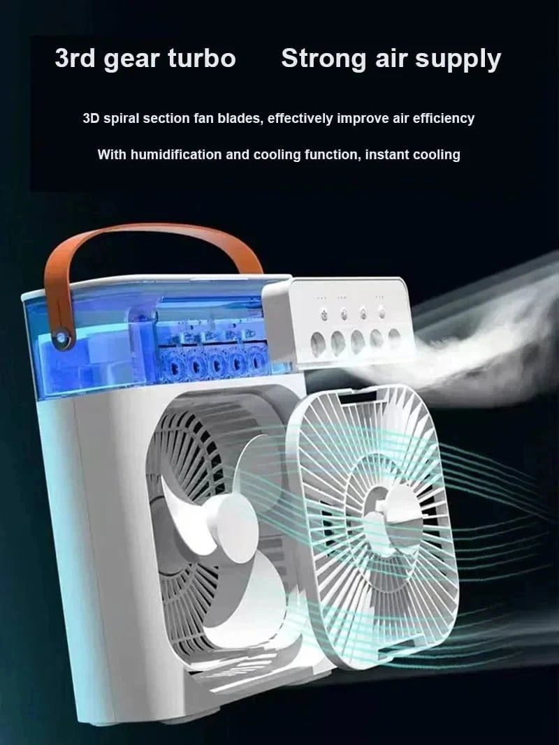 Cadeau showroom ventilateurs Mini refroidisseur d'air avec LED & humidificateur intégré