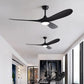 Cadeau showroom ventilateurs Noir / 41cm x 132cm Ventilateur de plafond LED, pales réversibles 41cm x 132CM
