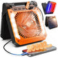 Cadeau showroom ventilateurs Orange et noir Ventilateur électrique portable avec éclairage LED