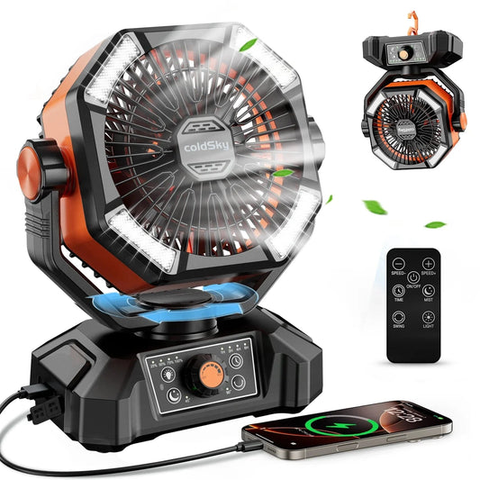 Cadeau showroom ventilateurs Ventilateur de camping ColdSky 20 000 mAh