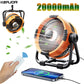 Cadeau showroom ventilateurs Ventilateur de camping portable rechargeable 20 000 mAh