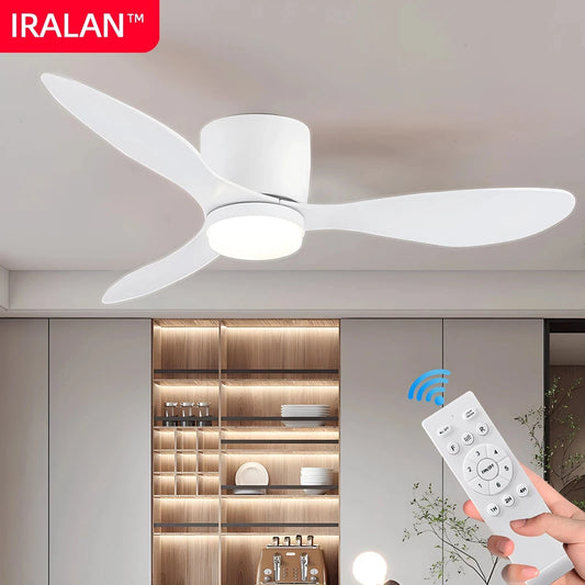 Cadeau showroom ventilateurs Ventilateur de plafond bas avec LED et télécommande 105 x 22 cm