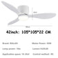 Cadeau showroom ventilateurs Ventilateur de plafond bas avec LED et télécommande 132 x 22 cm