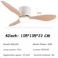 Cadeau showroom ventilateurs Ventilateur de plafond bas avec LED et télécommande 132 x 22 cm