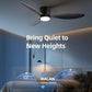 Cadeau showroom ventilateurs Ventilateur de plafond bas avec LED et télécommande 132 x 22 cm