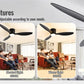 Cadeau showroom ventilateurs Ventilateur de plafond bas avec LED et télécommande 132 x 22 cm