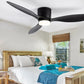 Cadeau showroom ventilateurs Ventilateur de plafond bas avec LED et télécommande 132 x 22 cm