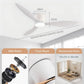 Cadeau showroom ventilateurs Ventilateur de plafond bas avec LED et télécommande 132 x 22 cm