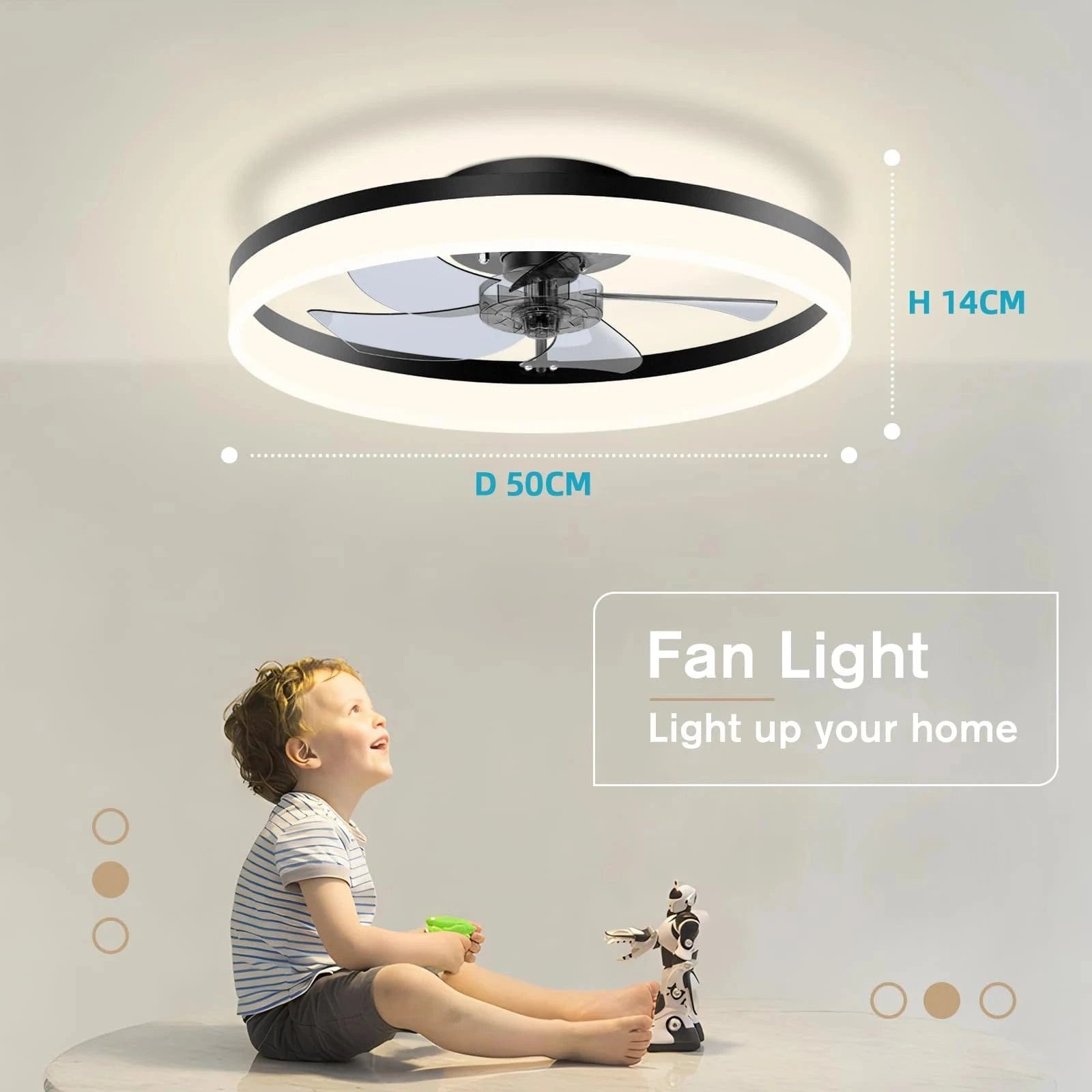 Cadeau showroom ventilateurs Ventilateur de plafond intelligent et moderne