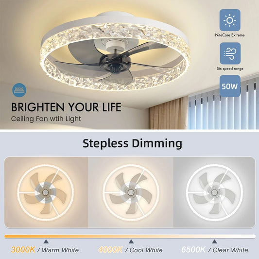 Cadeau showroom ventilateurs Ventilateur de plafond LED intelligent