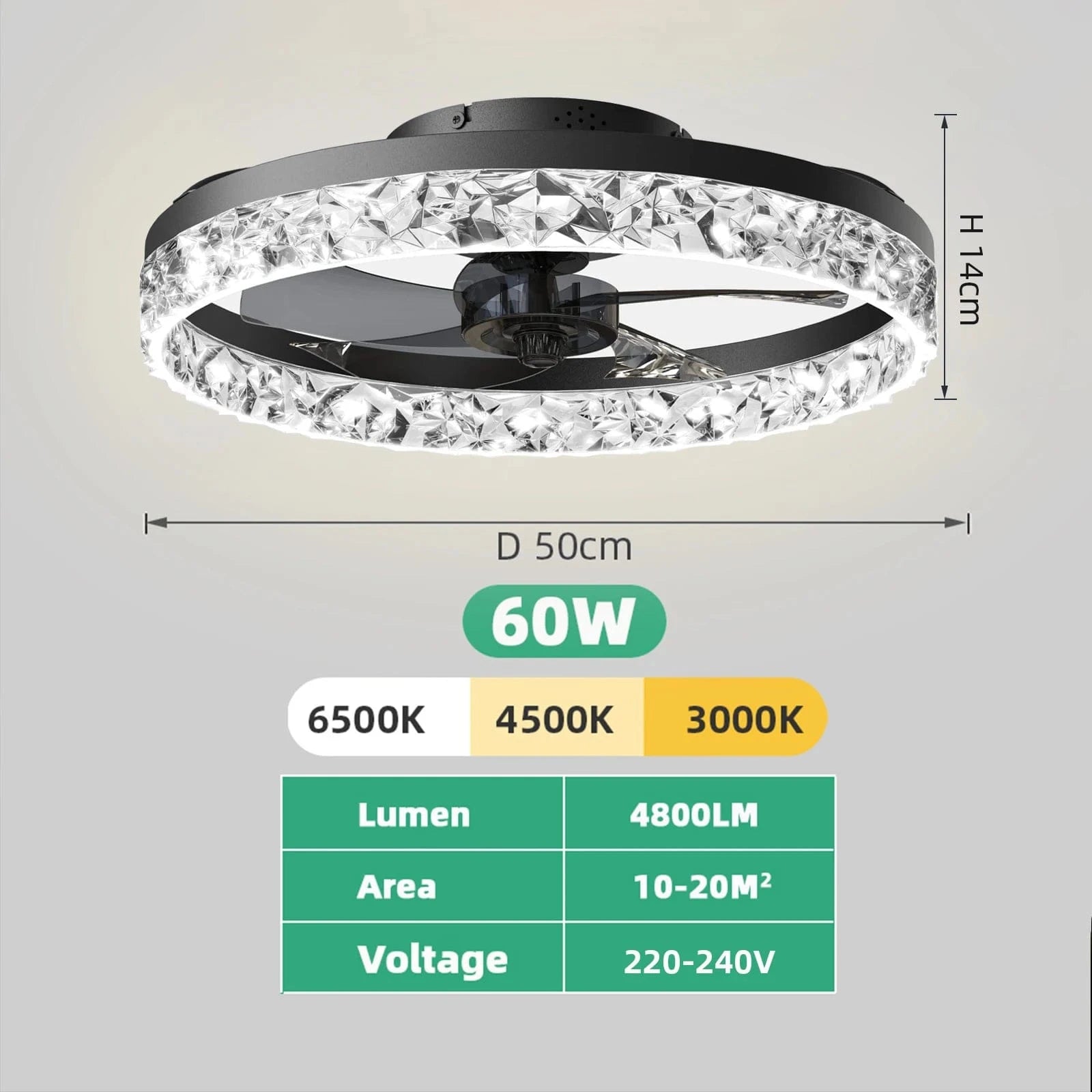 Cadeau showroom ventilateurs Ventilateur de plafond LED intelligent