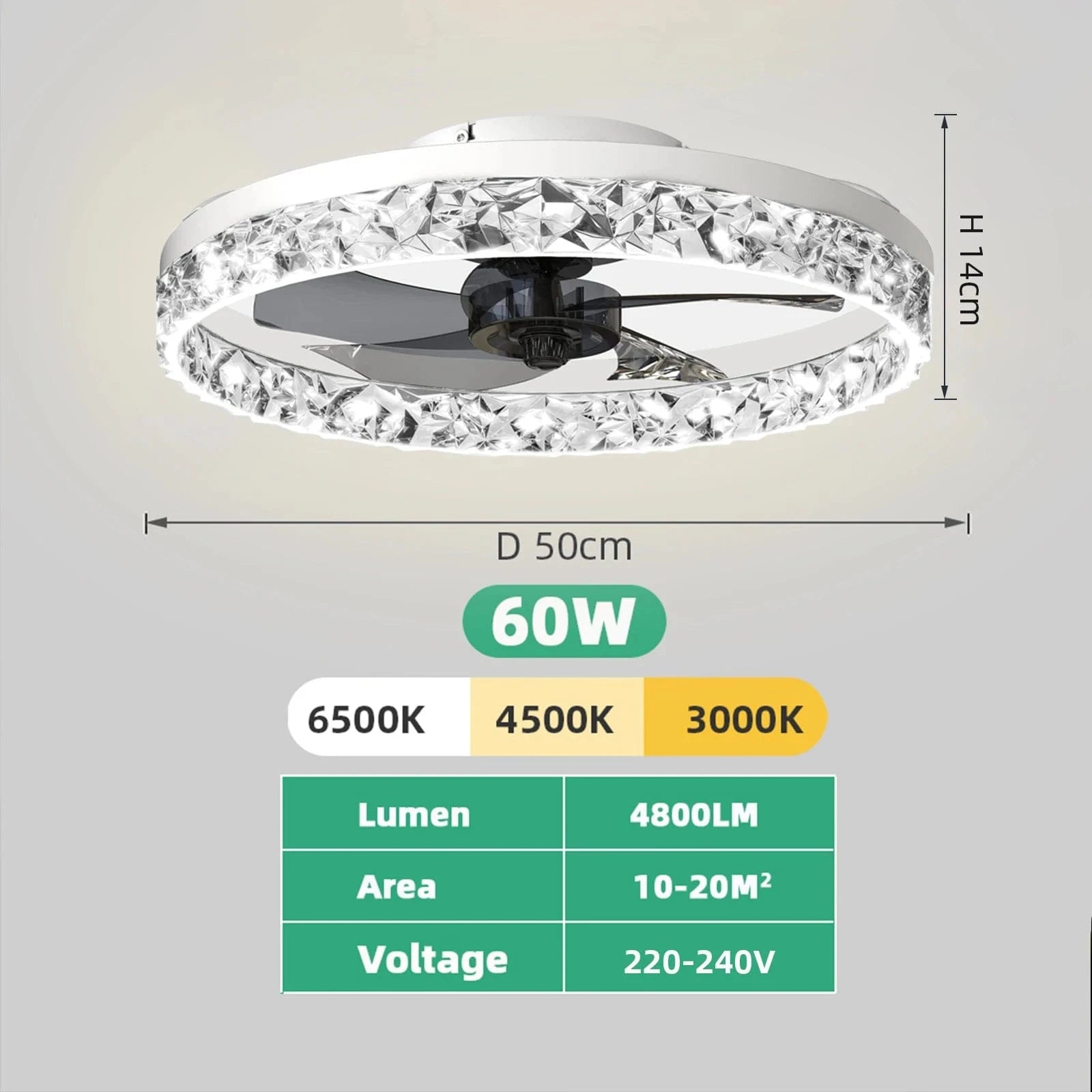 Cadeau showroom ventilateurs Ventilateur de plafond LED intelligent