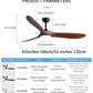 Cadeau showroom ventilateurs Ventilateur de plafond LED, pales réversibles 41cm X 108cm