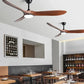 Cadeau showroom ventilateurs Ventilateur de plafond LED, pales réversibles 41cm x 132CM
