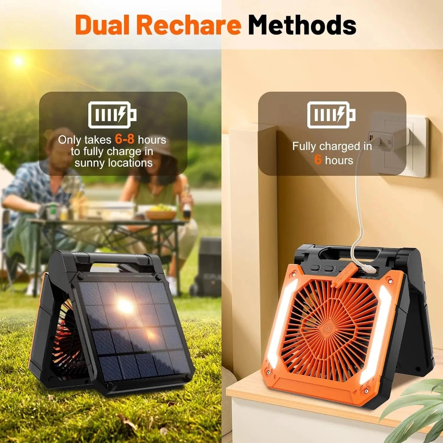 Cadeau showroom ventilateurs Ventilateur électrique portable avec éclairage LED