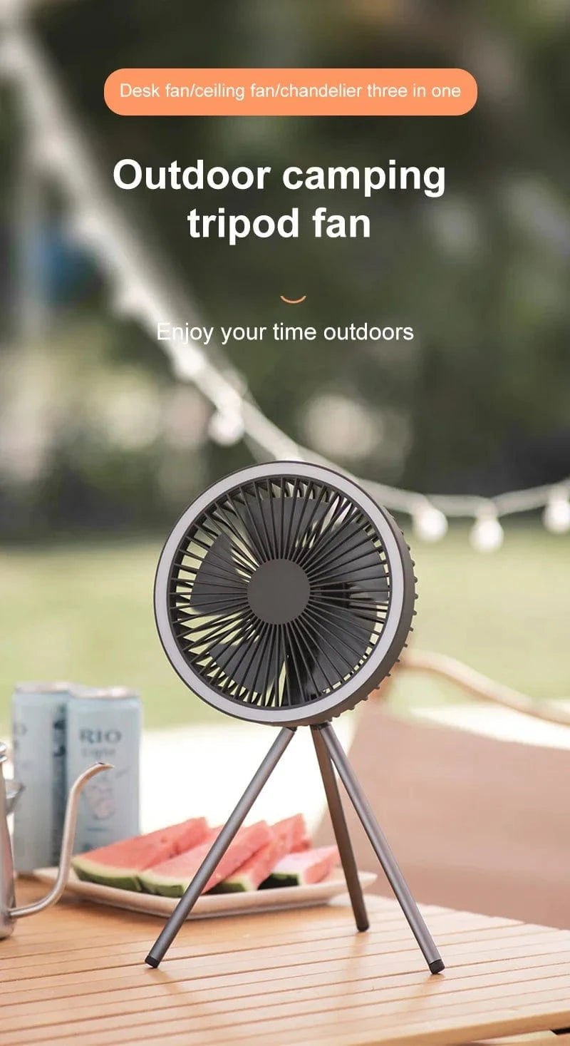 Cadeau showroom ventilateurs Ventilateur portable 10 000 mAh, éclairage LED
