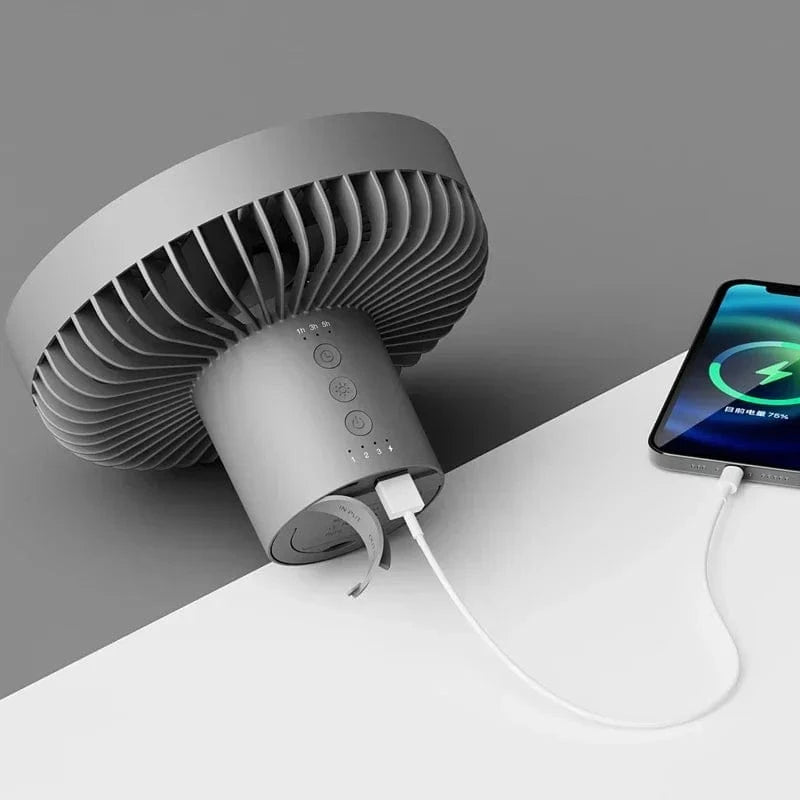 Cadeau showroom ventilateurs Ventilateur portable 10 000 mAh, éclairage LED